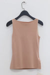 SWAYING/KNIT fake two-piece see-through vest SW24SS1T40 apricot PS74